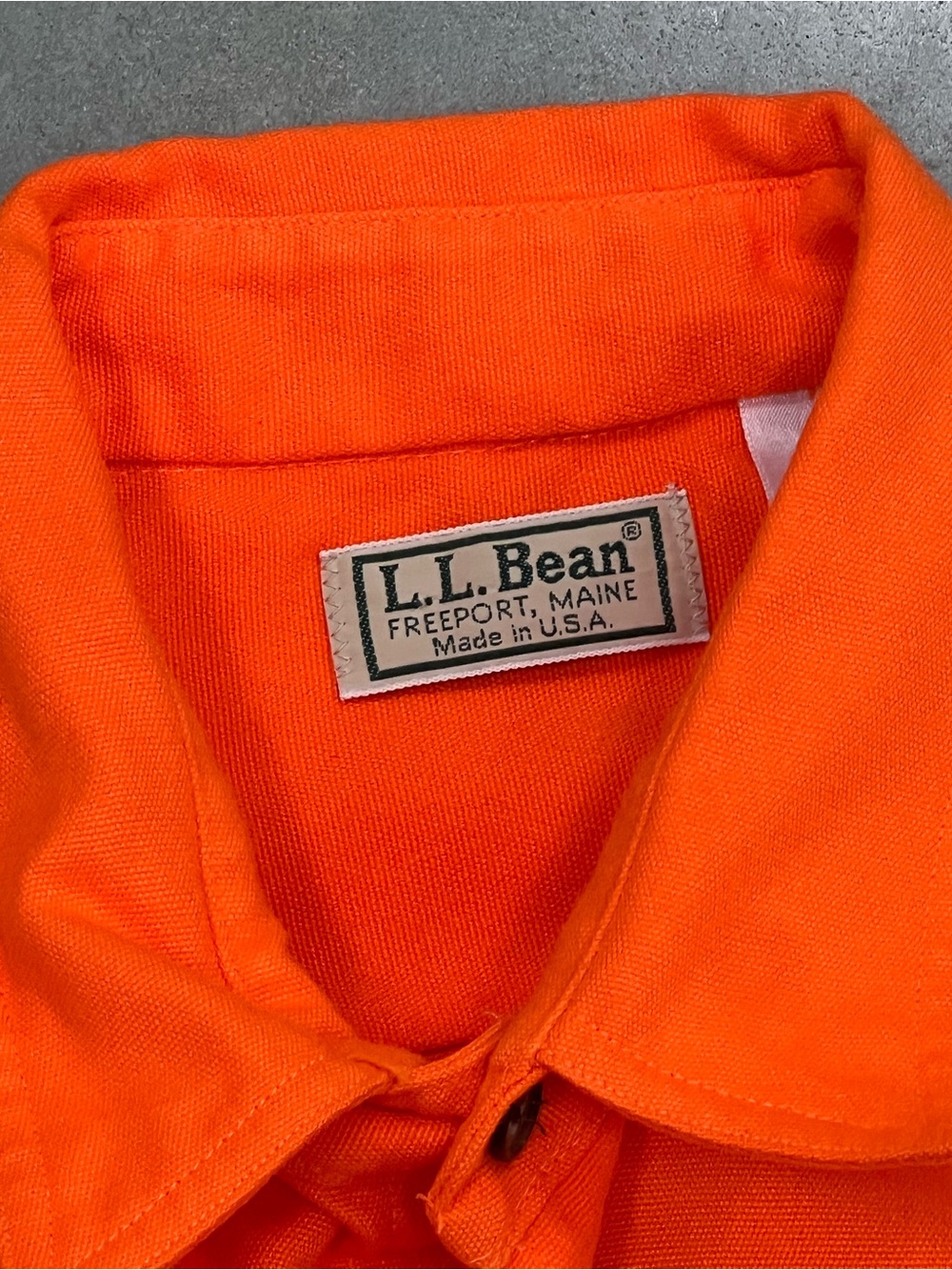 L.L. Bean Orange Button-Down Hunting Shirt with reflective sleeves XXL - Picture 2 of 4
